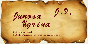Junoša Ugrina vizit kartica